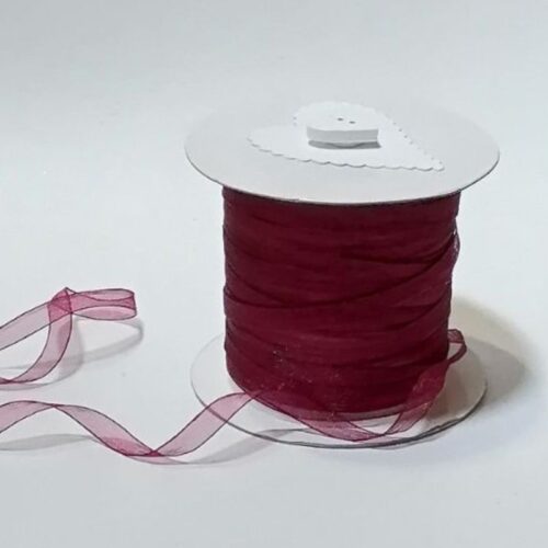 6mm Organza Burgundy Ribbon