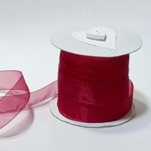 20mm Organza Burgundy Ribbon