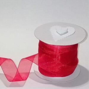 20mm Red Organza Ribbon