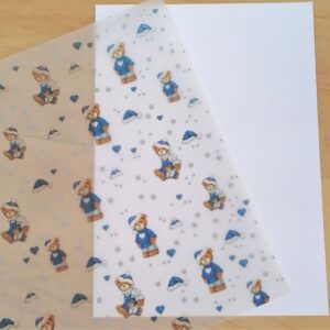 12X12 Vellum Bear Print