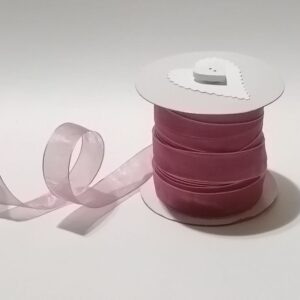 R038 Dusty Pink Organza Ribbon 15mm