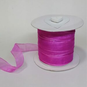 R054 Lavender Dark Organza Ribbon 15mm