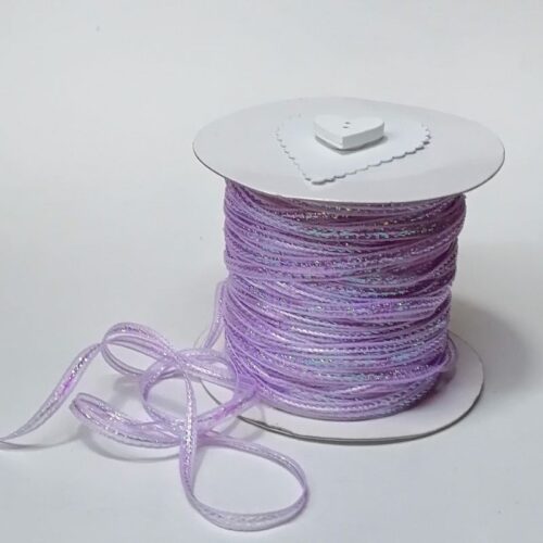 Jacaranda with Glitter strip Ribbon 5mm
