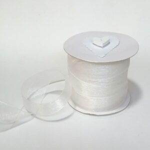 R078 White Organza 15mm