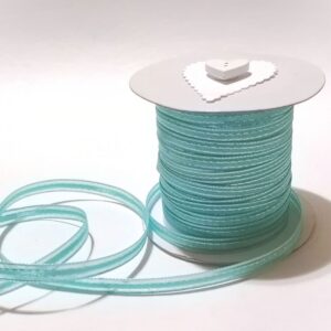R124 Mint Green with Silver Edge Ribbon 6mm