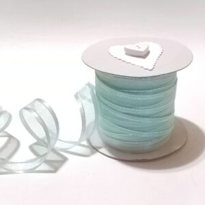 R125 Mint Green with Silver Edge Ribbon 15mm