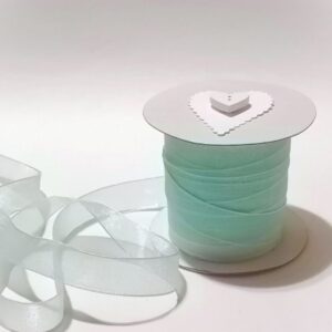 R126 Mint Green Organza Ribbon 15mm