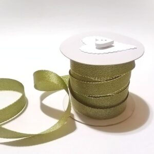 R134 Olive Green Glitter Ribbon 15mm