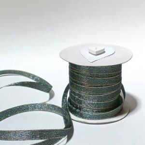 R136 Olive Green Glitter Ribbon 10mm