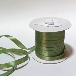 R140 Olive Green Dark Satin Ribbon 10mm