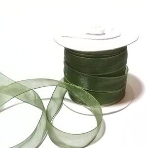 R149 Forest Green Organza Ribbon 15mm