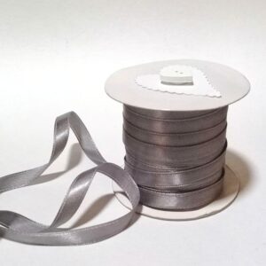 R150 Grey Dark Satin Ribbon 10mm