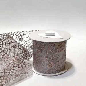 Glitter Web Print Organza 62mm