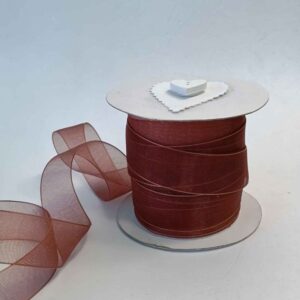 Chocolate Brown Organza 20mm