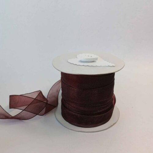 Dark Brown Organza 15mm