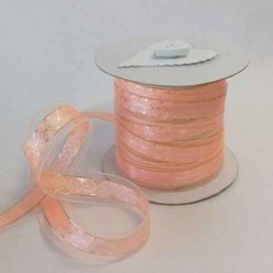 RIP1 Peach Satin with Gold Edge 16mm