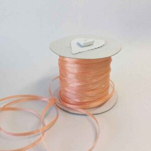 RIP3 Peach Satin Ribbon 3mm