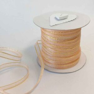 RIP5 Peach Organza with Gold Edge 6mm