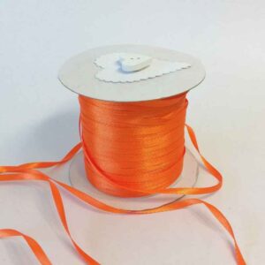 RO02 Orange Satin Ribbon 3mm