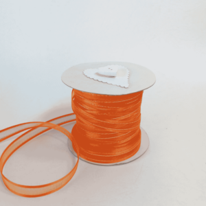 RO05 Orange Organza with Gold Edge 10mm