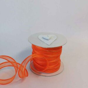 RO06 Orange Organza with Gold Edge 15mm