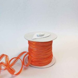 RO08 Orange Organza with Silver Edge 6mm