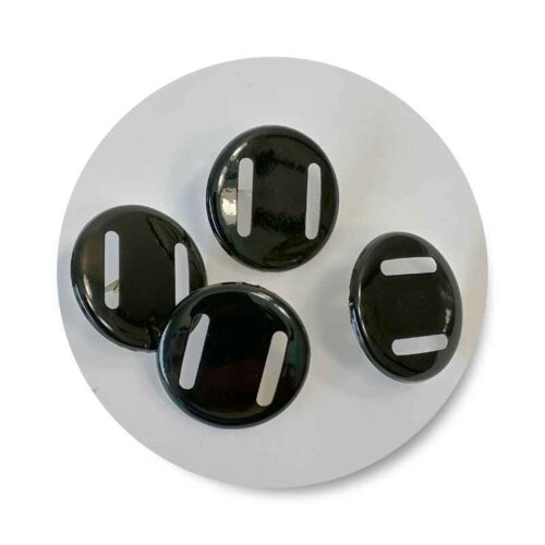 Brads Round Black 2,5cm 4x