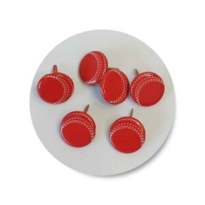 BRA4 Brads Metal Red Cricket Ball 6x