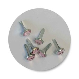 BRA42 Brads Pink Rhinestone 0,8mm 6x