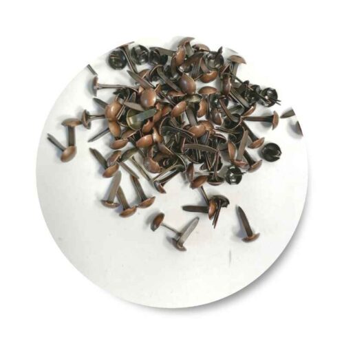 Brads Metal Brown Round 0,5mm 10x