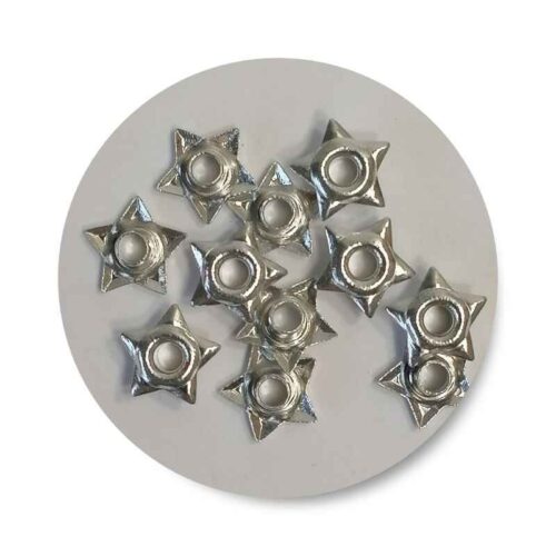 Eyelets Silver Stars 10mm +-20