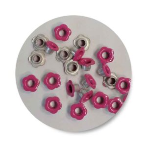 EY17 Eyelets Cerise Pink Flowers 0,6mm +-20