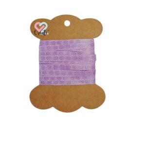 Scrapbook Ribbon Small Flower Purple 6mm 2m