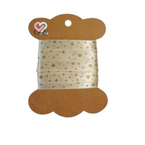Christmas Ribbon Cream 10mm 2m