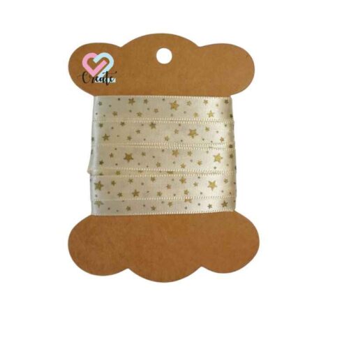 Christmas Ribbon Cream 10mm 2m