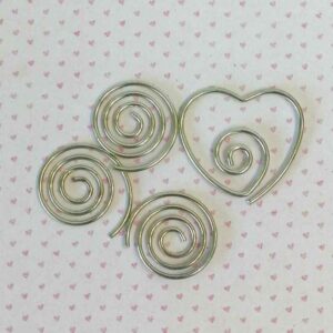 Paper Clip Spiral Mix Silver Pack of 4