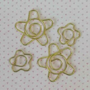 Paper Pins Flower Mix Gold Pack of 4