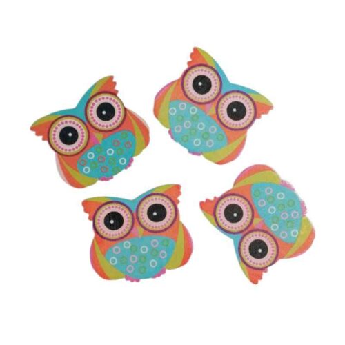 Embellishment Wood Owls 4x