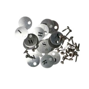 Metal Alphabet Tags Silver 1,5cm