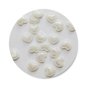 PBUK10 Embellishment Plastic Heart White