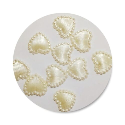 Embellishment Plastic Heart Cream