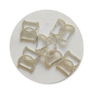 PBUK14 Embellishment Plastic Silver Buckles